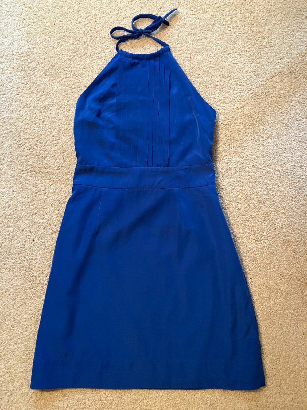Banana Republic Factory Halter Dress, Size 0P, Cobalt Blue